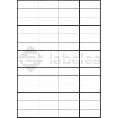Labelea Samolepiace etikety 52,5x21,2 mm biele papierové, odlepiteľné, na hárku A4, pre laserovú a atramentovú tlač, Farba etikiet Biela, Počet hárkov v balení 100 EPN052021W056S