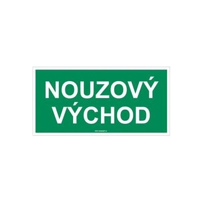 Nouzový východ - bezpečnostní tabulka s dírkami, plast 2 mm 300x150 mm