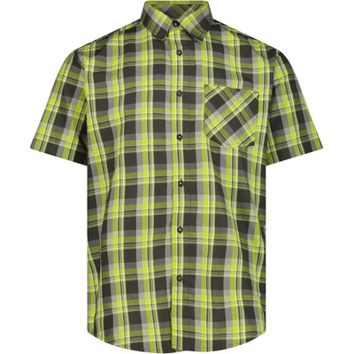 CMP Мъжка риза с копчета CMP Full Button Shirt - Pine / Bianco / Mela - размер 52 (EU) (033-3073-0514)