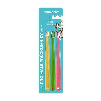 Herbadent Triplepack Kids zubní kartáček s ultrajmnými vlákny