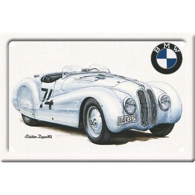 Plechová cedulka auta BMW, 150 x 100 mm