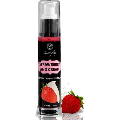 Secret play Hot Effect lubrikačný gél Strawberry with Cream 50 ml