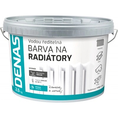 DENAS BARVA NA RADIÁTORY rychleschnoucí, 0100 bílá, 2,5kg