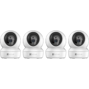 Ezviz europe b. v Комплект от 4 безжични мрежови камера за вътрешно видеонаблюдение Ezviz H6c, 2MP FHD, 4mm, Бял (Ezviz H6c 4MP 4 БРОЯ)