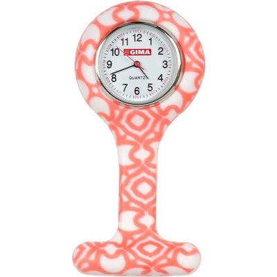 GIMA Nursing, Ošetrovateľské hodinky silikónové, fantasy red-white