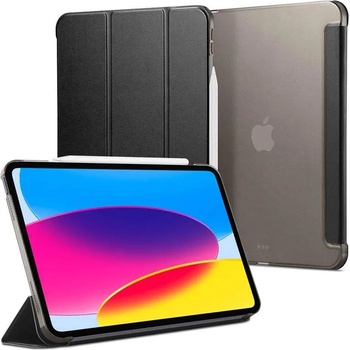 Spigen Smart Fold Case - кожен кейс и поставка за iPad 10 (2022) (черен)