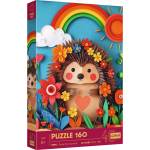 Trefl Puzzle 160 Годишнина - Paper Art: Малък таралеж (40046)