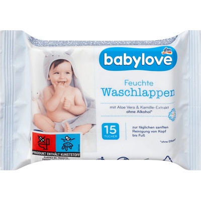Babylove vlhčené ubrousky pro celé tělo 15 ks