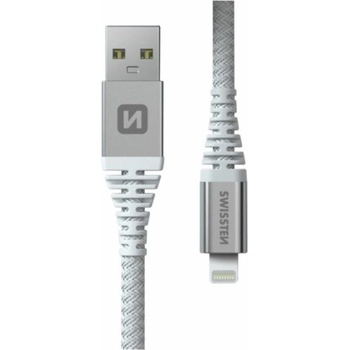SWISSTEN Kevlar USB / Lightning 1, 5 m Цвят: бял