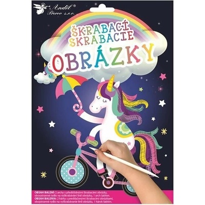 Vyškrabávacie obrázky Jednorožec 2 ks