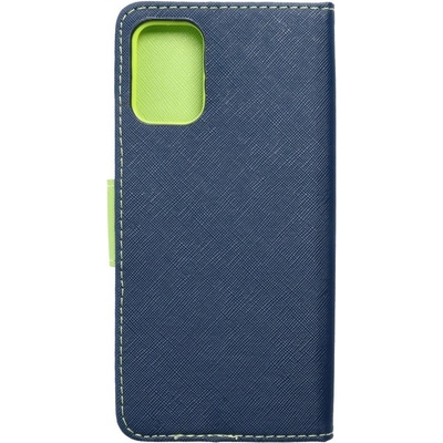 Púzdro Fancy Book LG K52 tmavomodré/žltý limetkové
