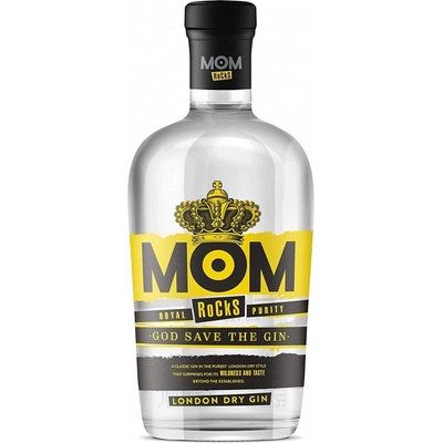 Mom ROCKS London dry gin 37,5% 0,7 l (čistá fľaša)