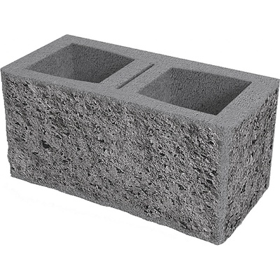 Tvárnice plotová štípaná DITON D2 s fazetou přírodní 190×385×190 mm