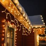 Brilagi - LED външен гирлянд 360xLED/8 режима 14m IP44 топла бяла сосулки (BG2581)