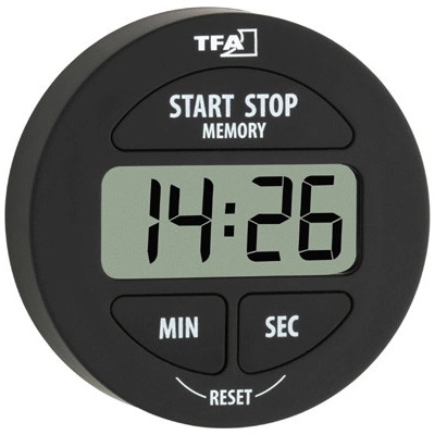 TFA Digitálna minútka čierna, 38202201