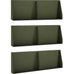 vidaXL Задържащи стени 6 бр. 60 x 12 x 30 см Стомана Маслиненозелено (3449159)