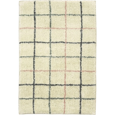 Madam Stoltz Checked no. 1 Tufted krémová 60 × 90 cm