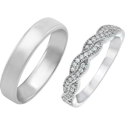 Eppi Eternity prsten s lab grown diamanty a pánský komfortní prsten Kalpini RW44143
