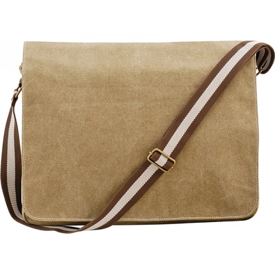 Quadra taška cez rameno Vintage Bag s obálkou QD610 Hnedá Sahara 40 x 30 x 12 cm