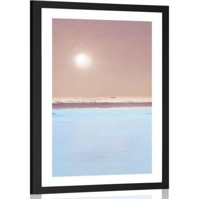 Plakát s paspartou linie horizontu - 40x60 no frame