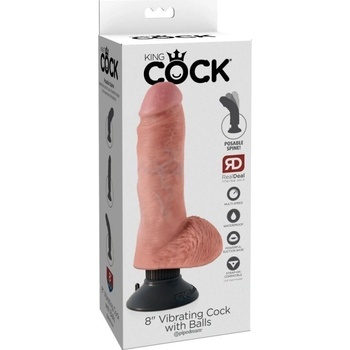 Pipedream King Cock 8" Vibrating Cock