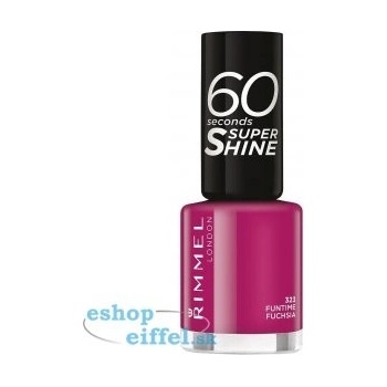 Rimmel London 60 Seconds Super Shine Nail Polish 323 Funtime Fuchsia 8 ml