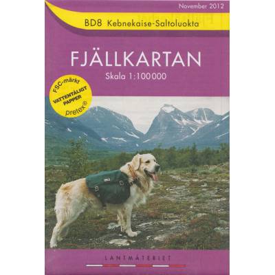 Kebnekaise, Saltoluokta BD8 1:100t turistická mapa (Švédsko)
