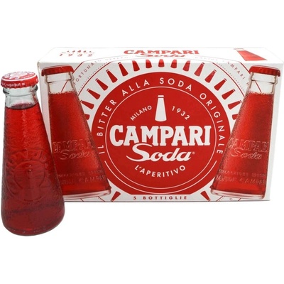 Campari soda 10% 5 x 0,098 l (holá láhev) – Zboží Dáma