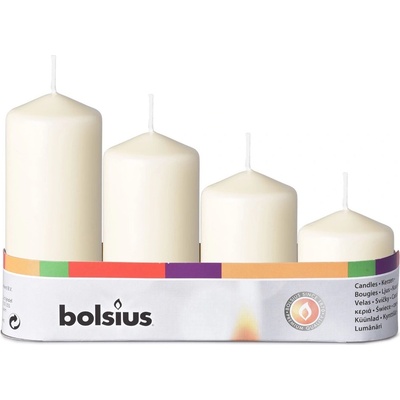 Bolsius Pillar Advent 48 mm 60/80/100/120 mm 4 ks