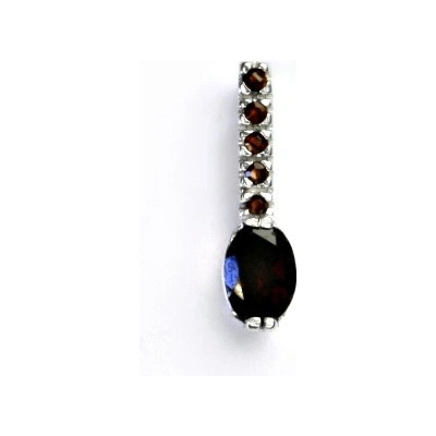 Čištín Zlatý přívěsek bílé i žluté zlato přírodní granát VP 23