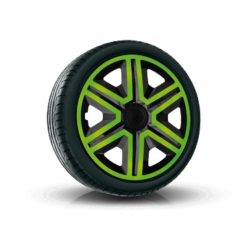 Image 1 of NRM капаци 16", action doublecolor зелено черни 4брой (vtv-pu-22216)