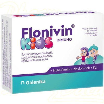 Galenika Flonivin Kids Immuno + inulin + zinek + D3 2.25 g x 20 tablet