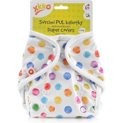 XKKO Svrchní PUL kalhotky One Size Watercolour Polka Dots