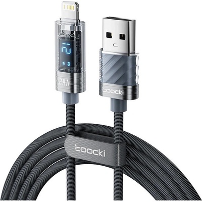 Toocki 054347 USB na Lightning, 12W, 1m, sivý