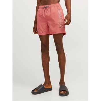 Jack and Jones Бански гащета Jack and Jones Fiji Double Logo Swim Shorts - Hot Coral