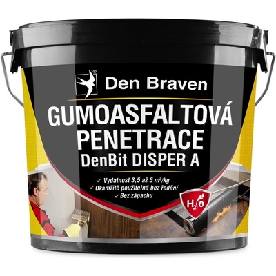 Den Braven DenBit Penetrácia gumoasfaltová DISPER A, 10 kg 11022BI