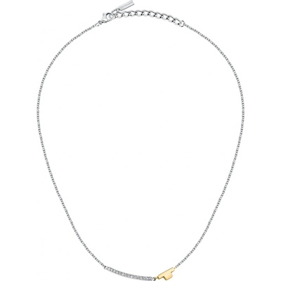 Trussardi Pôvabný oceľový náhrdelník so zirkónmi TJAXC05