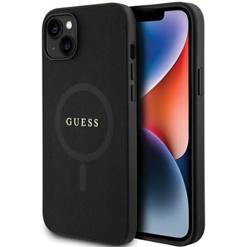 GUESS Кейс Guess GUHMP15MPSAHMCK за iPhone 15 Plus 6.7"", черен / черен, твърд, Saffiano MagSafe (KXG0074611)