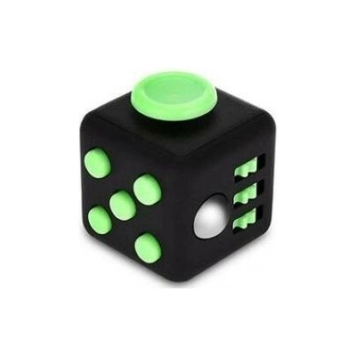 FIDGET CUBE 3,5 x 3,5 cm Černá zelená