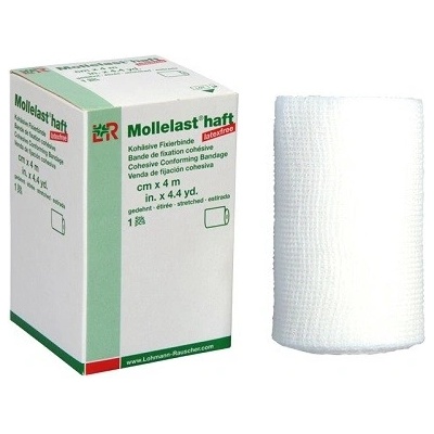 Mollelast 8cm x 4m obväz elastický fixačný jednotlivo balený 1 ks
