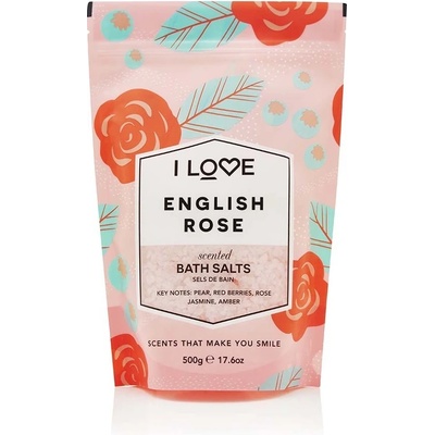 I Love English Rose Bath Salts 500 g