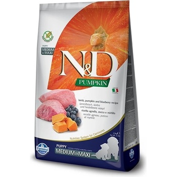 N&D Pumpkin Puppy Medium & Maxi Grain Free Lamb & Blueberry 12 kg