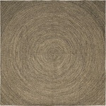 vidaXL Килим за площ Естествено и черно 300 x 300 cm юта (42010633)