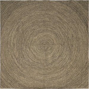 vidaXL Килим за площ Естествено и черно 300 x 300 cm юта (42010633)