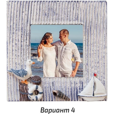 Квадратна рамка с морски мотиви и снимка (gm-200818)
