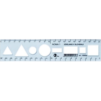 Optima Шаблонна линийка OPTIMA синя 20cm 53049 (53049)