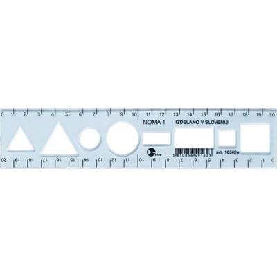 Optima Шаблонна линийка OPTIMA синя 20cm 53049 (53049)