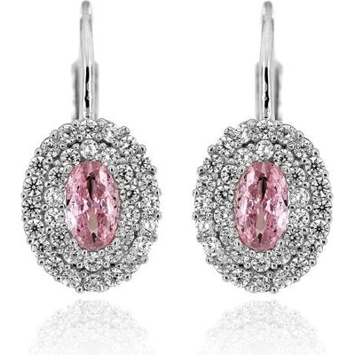 Zlatnictví U Kostela dámské náušnice růžové oválky 1923r