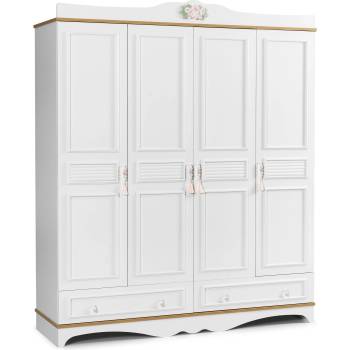 Гардероб Luna 4D бяло и розово