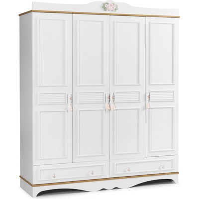 Гардероб Luna 4D бяло и розово